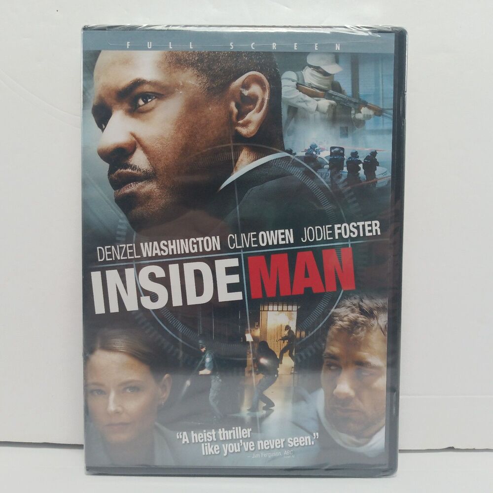Inside Man DVD Full Screen Edition Denzel Washington Spike Lee Heist New Sealed